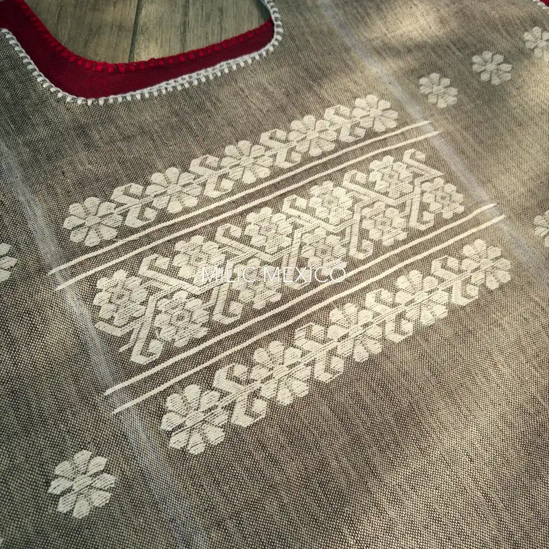 Huipil Amuzgo un lienzo tostado - G - Imagen 4