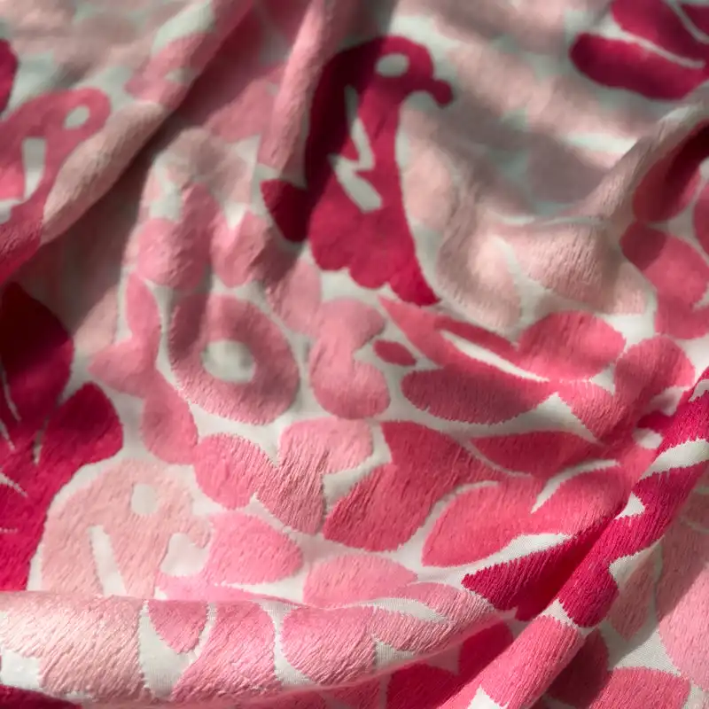 Huipil Jalapa de Díaz blanco/rosa - G - Imagen 4