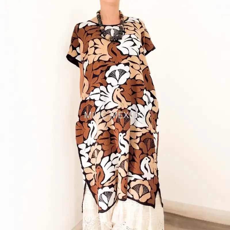 Huipil Jalapa de Díaz negro cafés - Unitalla - Imagen 8