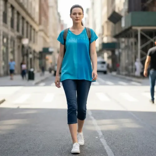 Blusa Jalapa bicolor azul - G