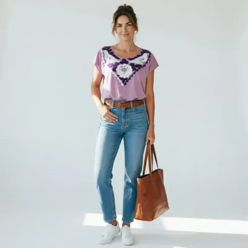 Blusa Jalapa cuello bordado lila - M