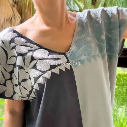 Blusa Jalapa bicolor gris - M