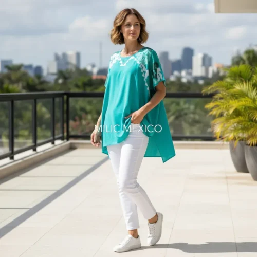 Blusón Jalapa jade - Unitalla Curvy