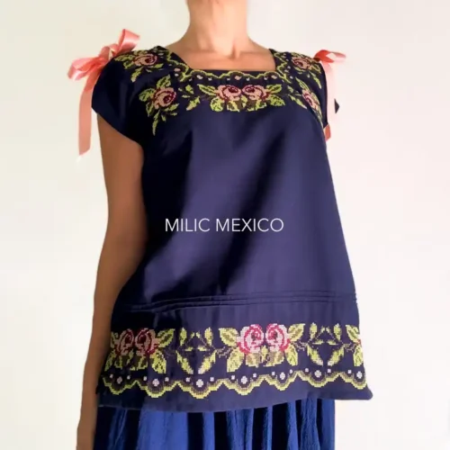 Blusa Tekit flores azul - Ch