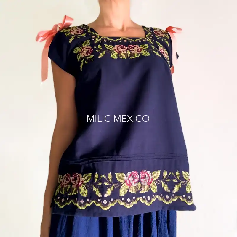 Blusa Tekit flores azul - Ch