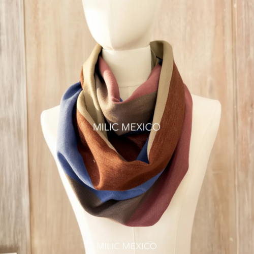 Cuello de telar rayas multicolor