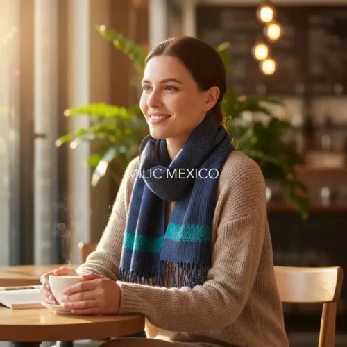 Bufanda San Andrés telar azul