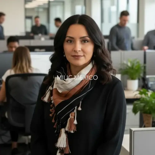 Pashmina Deshilada negro-hueso-café