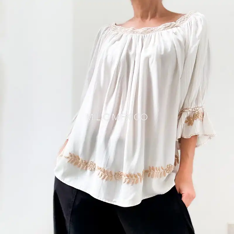 Blusa Lety hueso - G - Imagen 2