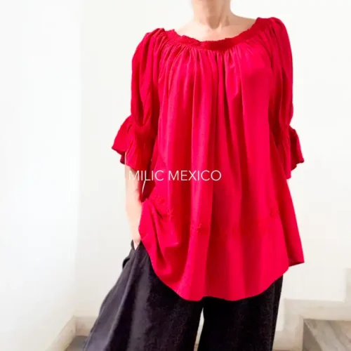 Blusa Lety blanco rojo - G