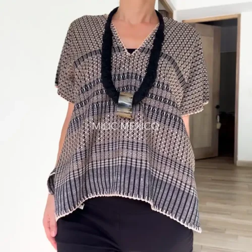 Blusa Mitla negro/beige - G