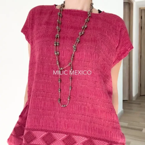 Blusa de telar Zinancantán fiusha - M