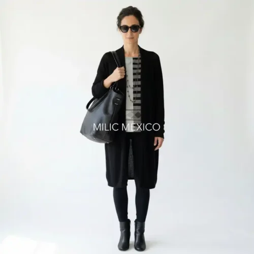 Blusa de telar Zinancantán gris - M