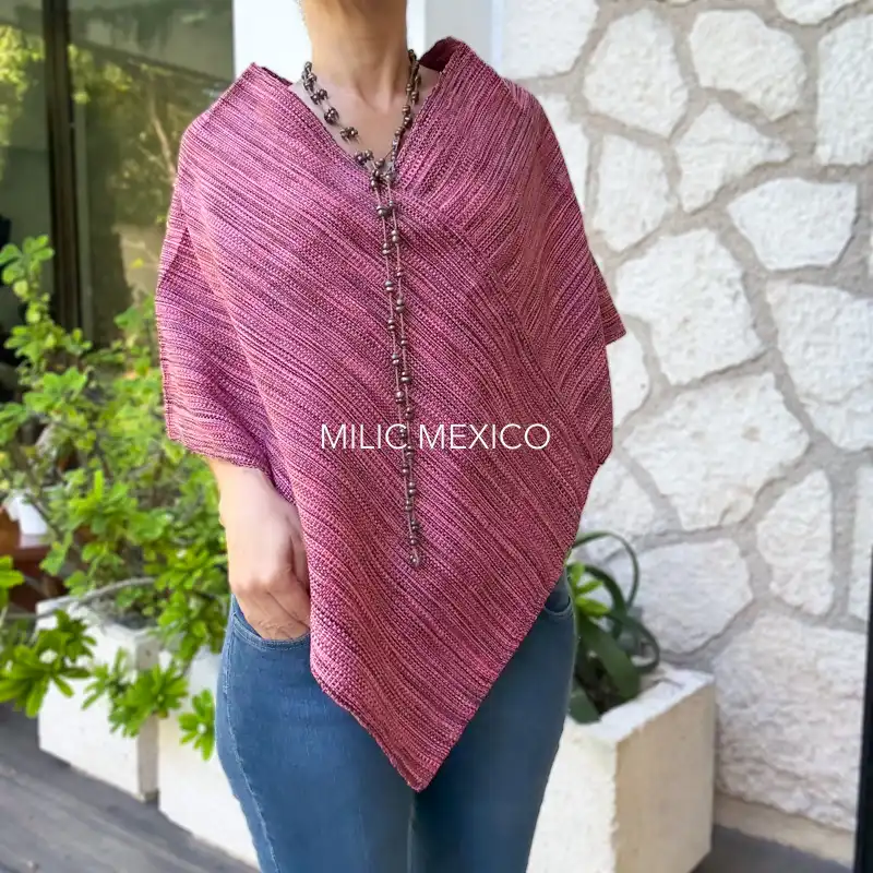 Mañanita de telar rosa jaspeado - Unitalla - Imagen 2