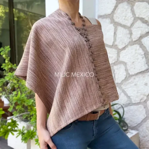 Mañanita de telar tostado - Unitalla