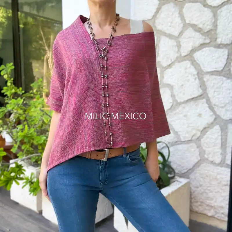 Mañanita de telar rosa - Unitalla - Imagen 2