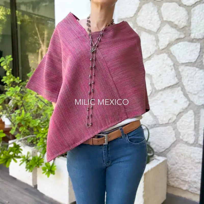 Mañanita de telar rosa - Unitalla