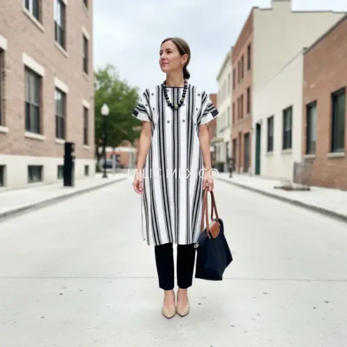 Huipil Pantelhó negro/blanco - XXG