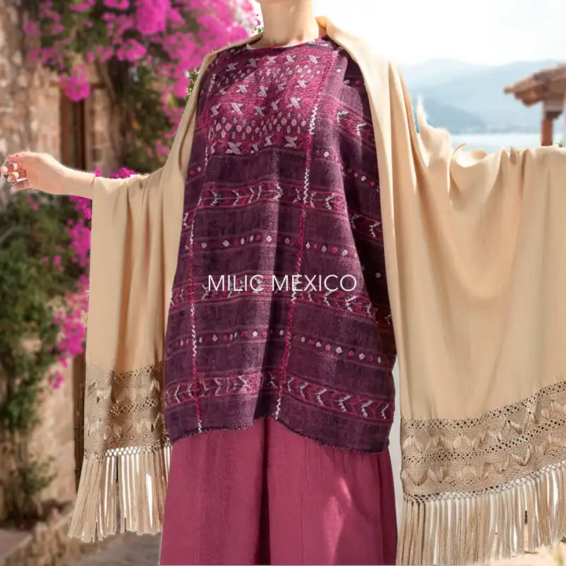 Huipil San Pedro rosa - Unitalla - Imagen 2