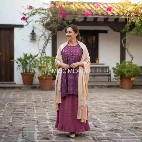 Huipil San Pedro rosa - Unitalla