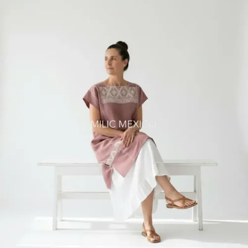 Huipil San Andrés rosa - M