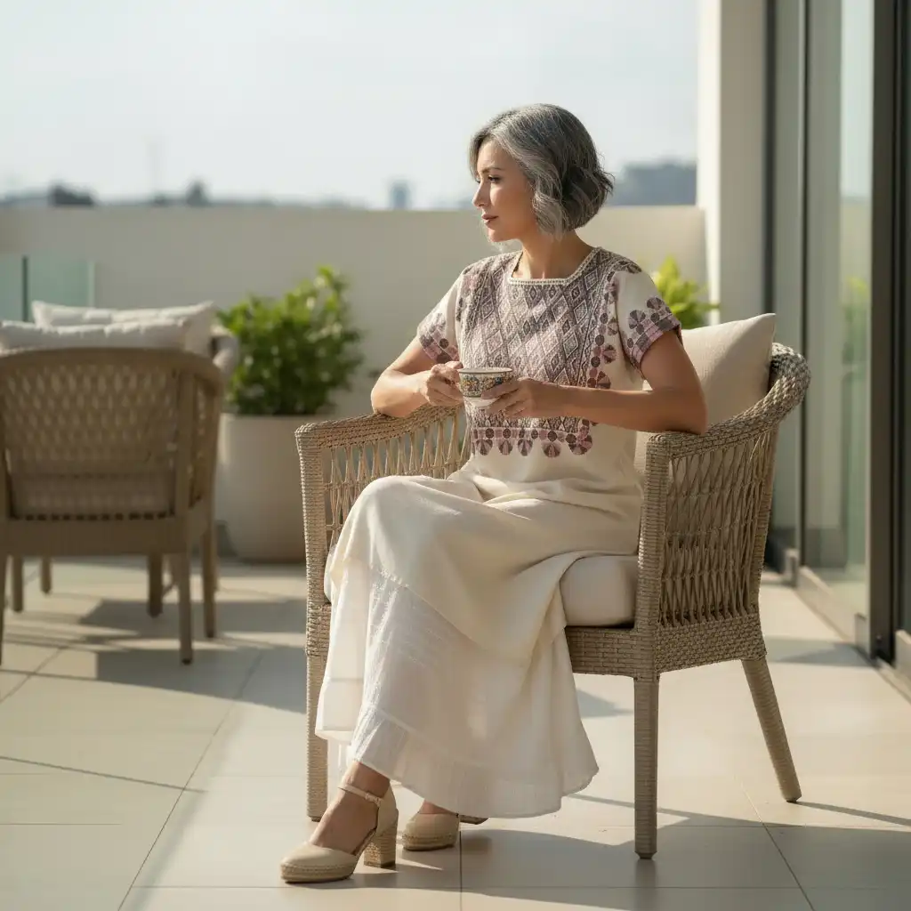 Huipil Sofía blanco - XG - Imagen 3