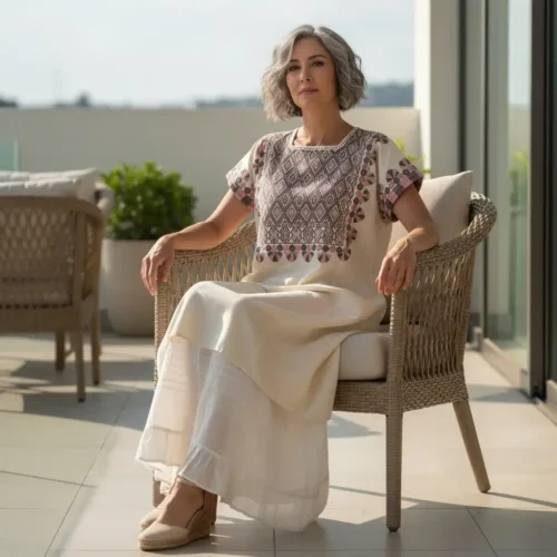 Huipil Sofía blanco - XG