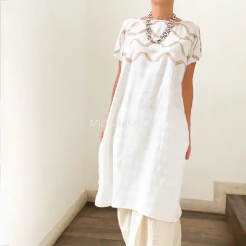 Huipil Agustina blanco - XG