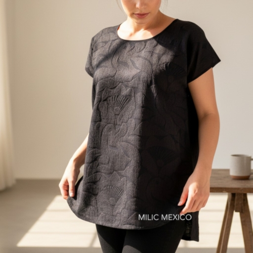 Blusa Jalapa de Díaz negro - M