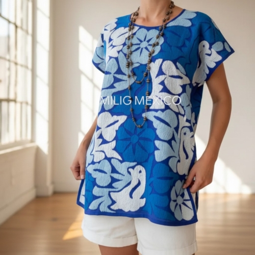 Blusa Jalapa de Díaz azul - M