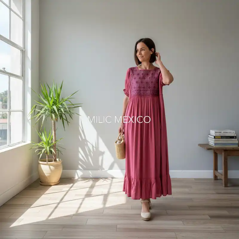 Vestido Paloma rosa - XXG