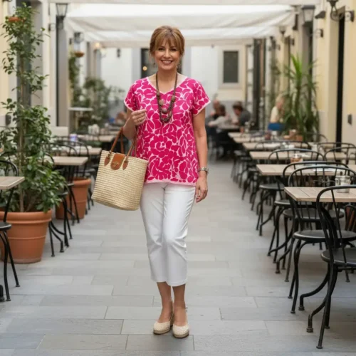 Blusa Jalapa de Díaz rosa - M