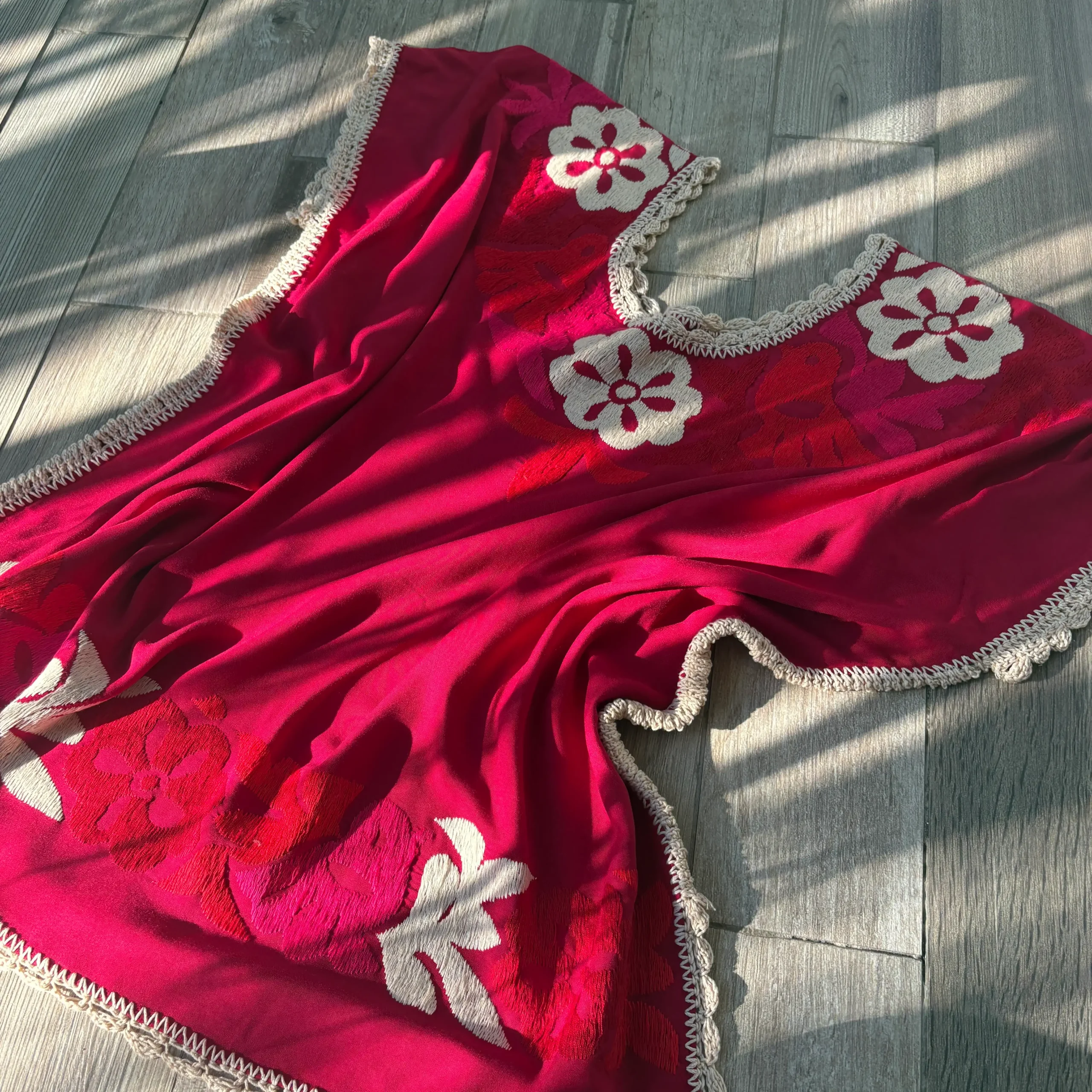 Blusón Jalapa de Díaz crochet rojo - Unitalla curvy - Imagen 5