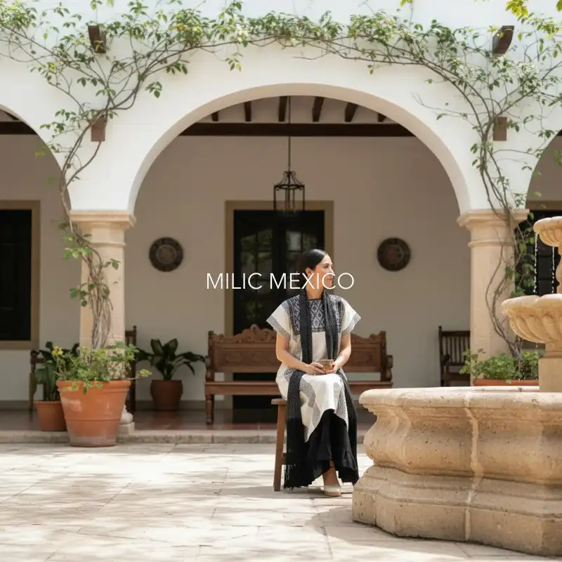 Huipil Aldama blanco/negro - G - Imagen 7