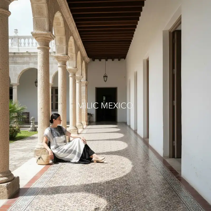 Huipil Aldama blanco/negro - G - Imagen 5