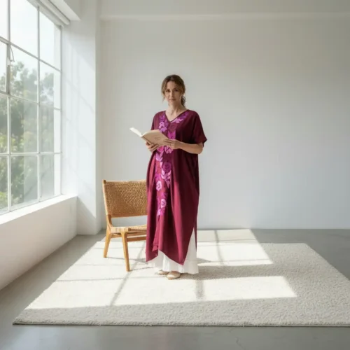 Túnica Jalapa de Díaz vino/rosa - 3XG