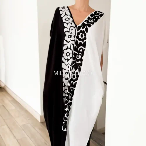 Túnica Jalapa de Díaz negro/blanco - XXG