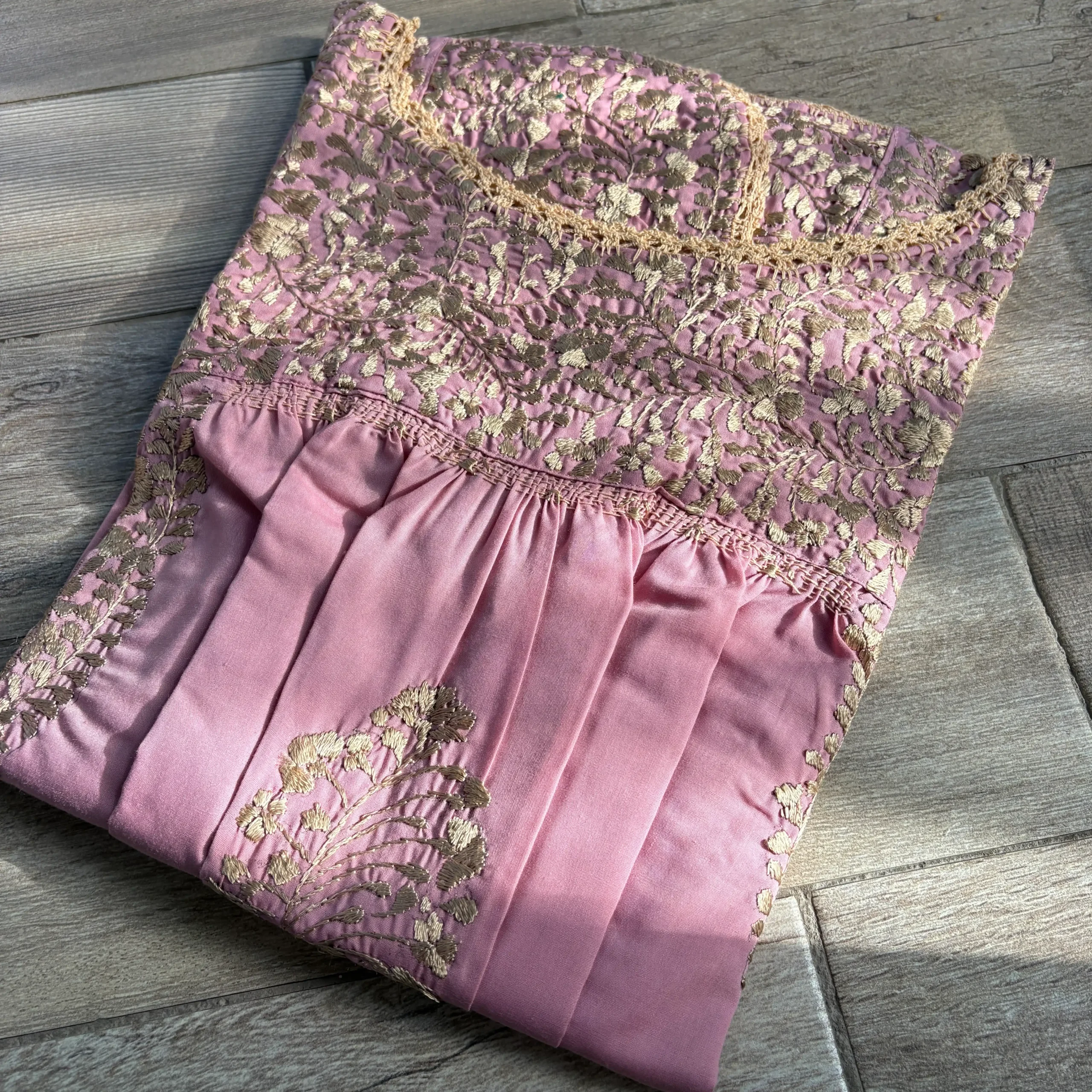 Vestido San Antonino rosa con beige - G - Imagen 4