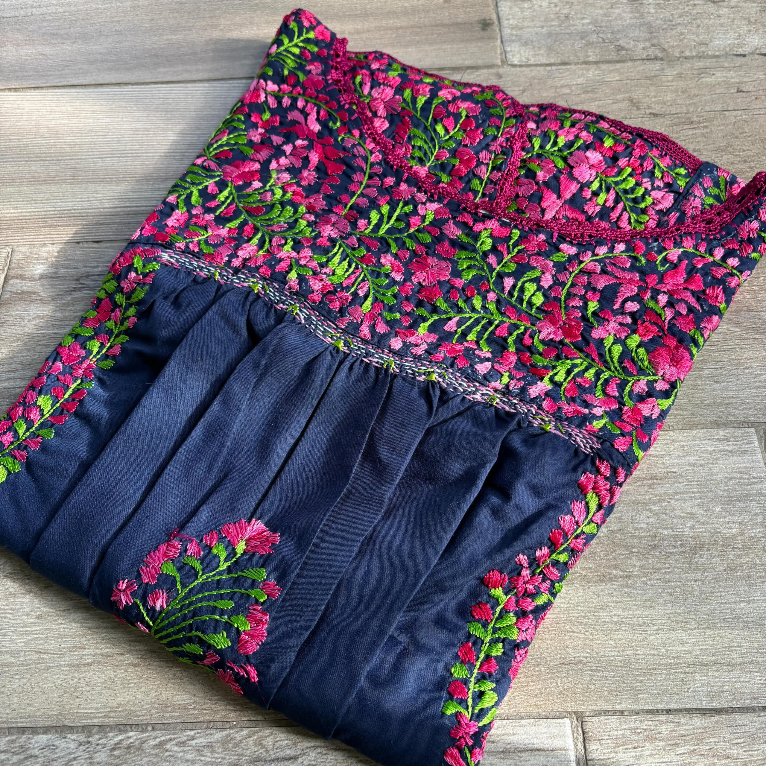 Vestido San Antonino azul con rosas - G - Imagen 4