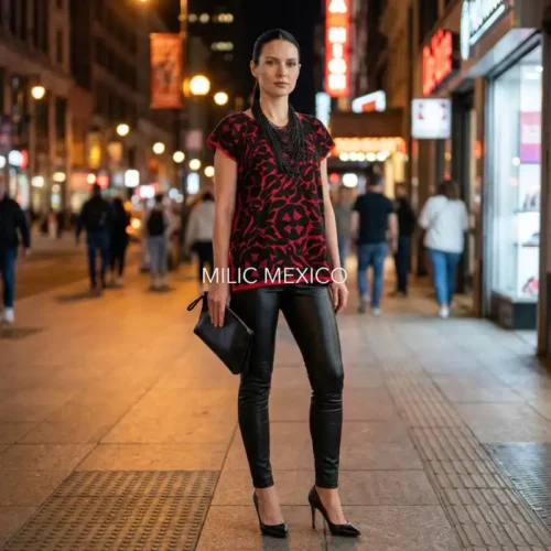 Blusa Jalapa de Díaz rojo - M