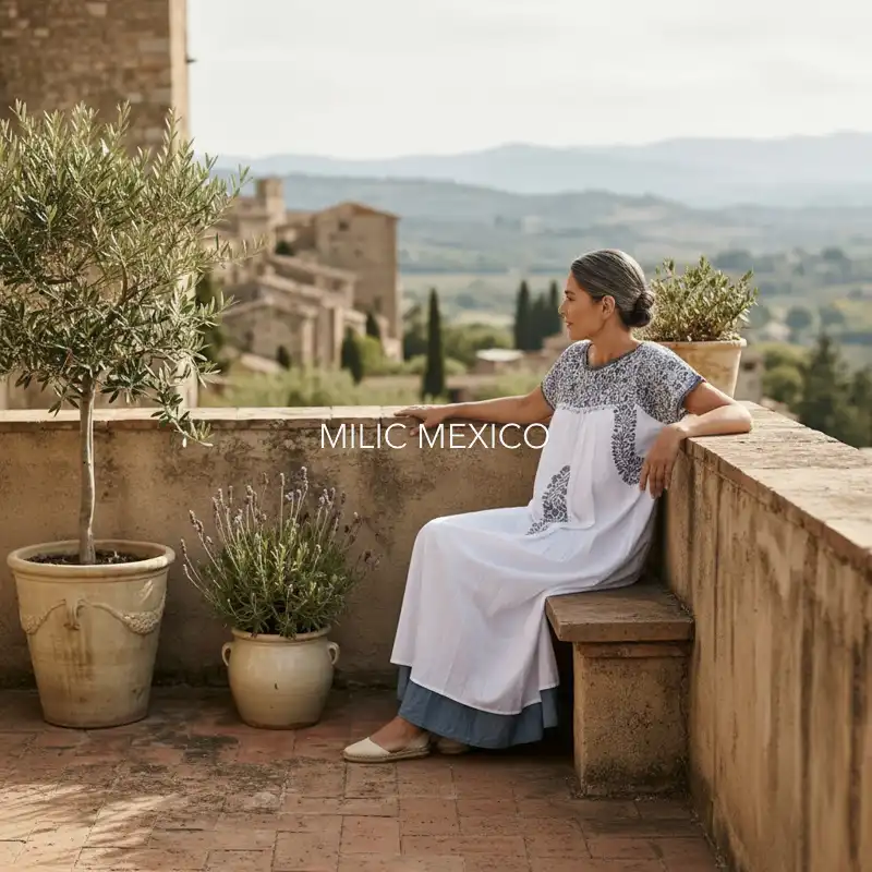 Vestido San Antonino blanco con plata - G - Imagen 2