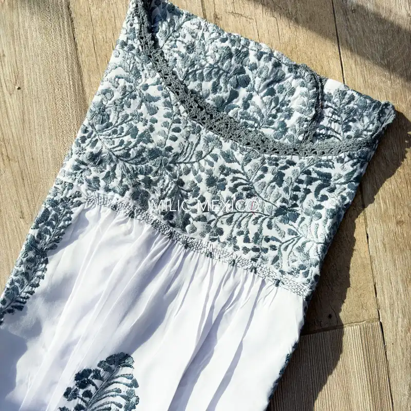 Vestido San Antonino blanco con plata - G - Imagen 3