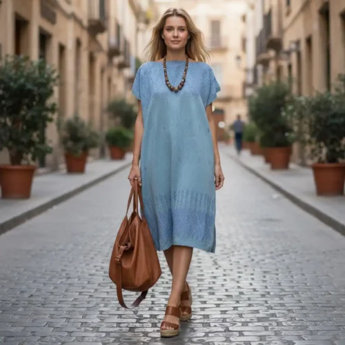 Huipil Carranza Corto cielo - XG