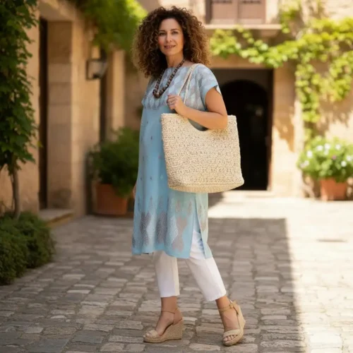 Huipil Carranza Corto cielo - G