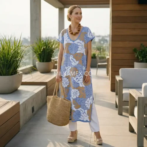 Huipil Jalapa de Díaz cielo - Unitalla