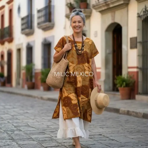 Huipil Jalapa de Díaz mostaza - Unitalla