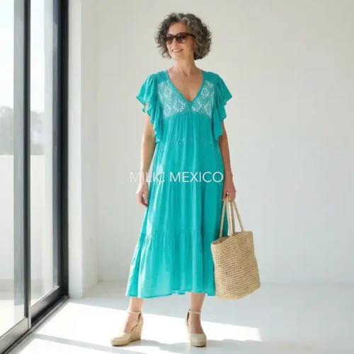 Vestido Anayeli jade - M