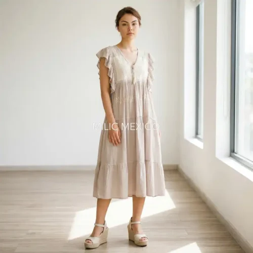 Vestido Anayeli beige - G