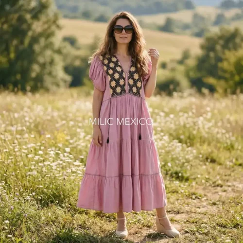 Vestido Martina rosa - M