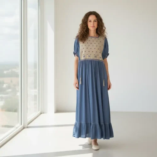 Vestido Paloma azul - G